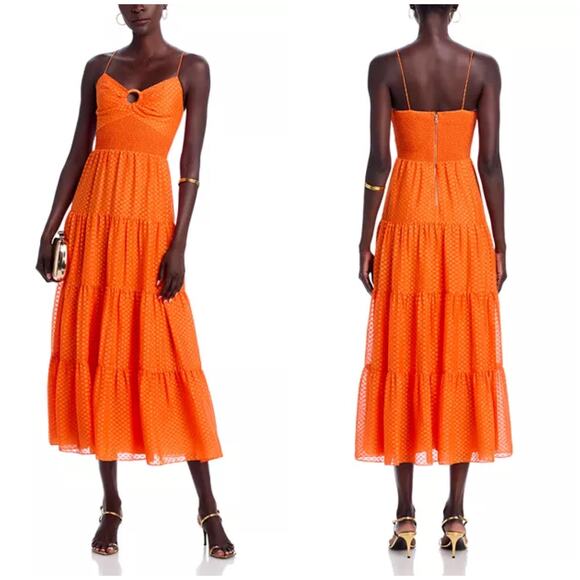 Alice + Olivia Dresses & Skirts - NEW Alice + Olivia Clea Midi Dress Light Mango Orange
